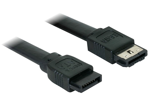 eSATA-Kabel Delock eSATA -> eSATA St/&shy;St 0.70m schwarz