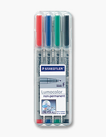 STAEDTLER Folienstift Lumocolor F nonperm 4St