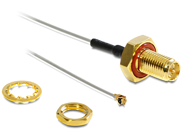 DELOCK HF Kabel I-PEX -> RP-SMA St/&shy;Bu 0.10m