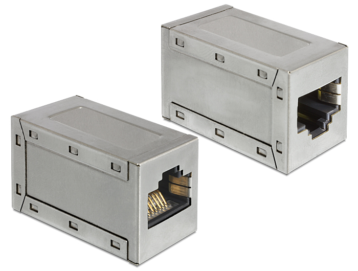 DELOCK RJ45 Adapter RJ45 -> RJ45 Bu/­Bu Cat6 geschirmt DELOCK RJ45 Adapter RJ45 -> RJ45 Bu/­Bu Cat6 geschirmt