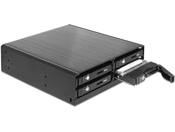 DELOCK Wechselrahmen 4x 2,5" SATA HDD in 5,25" Schacht