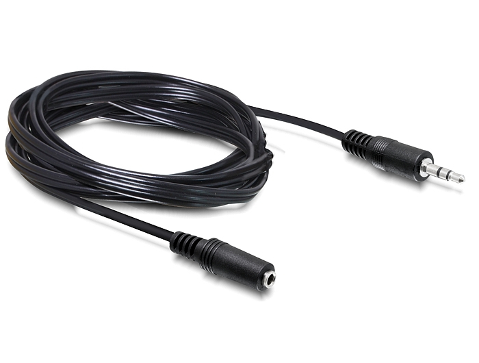 DELOCK Audioverl.  3,5mm Klinke -> 3,5mm Klinke St/&shy;Bu 5.00m