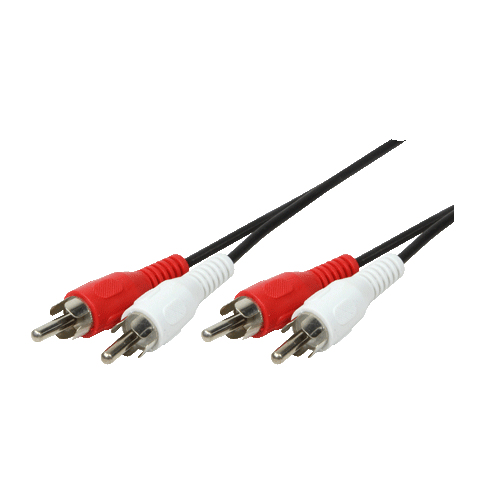 Logilink Audiokabel 2x Cinch -> 2x Cinch St/&shy;St  2.50m bk