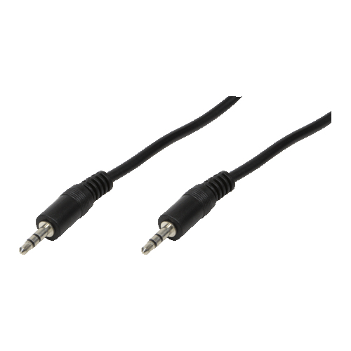Logilink Audiokabel 1x 3,5mm -> 1x 3,5mm St/&shy;St  0.20m bk