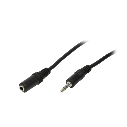 Logilink AudioVerl. 1x 3,5mm -> 1x 3,5mm St/&shy;Bu  3.00m bk
