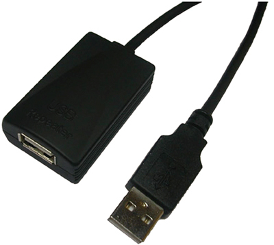Logilink USB Kabel A -> A St/&shy;Bu  5.00m Verl. schwarz