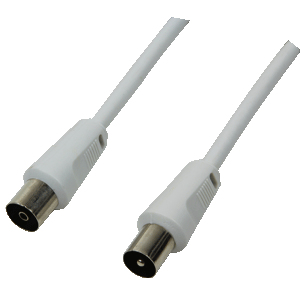 Logilink Antennenkabel, ST/&shy;BU, 2,5m, weiß