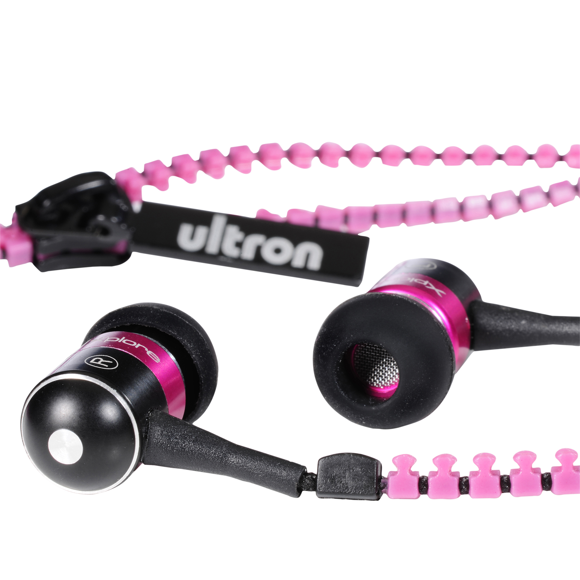 Kopfhörer In-EAR ultron Xplore zipper, pink Kopfhörer In-EAR ultron Xplore zipper, pink