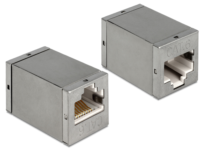 DELOCK RJ45 Adapter RJ45 -> RJ45 Bu/­Bu Cat6 geschirmt kom DELOCK RJ45 Adapter RJ45 -> RJ45 Bu/­Bu Cat6 geschirmt kom