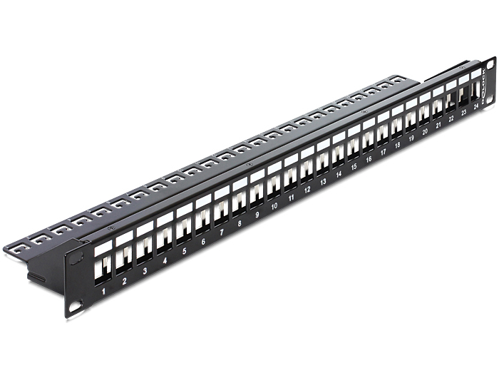 DELOCK Patchpanel 1HE 24 Keystone Ports 19,2 x 14,9mm