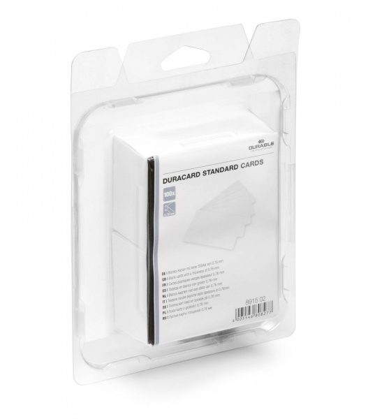 DURABLE Duracard Plastikkarten Standard 100 Stück weiß