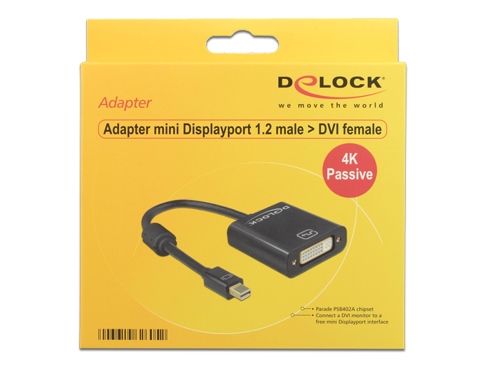 DELOCK Displayport Adapter mini DP -> DVI(24+5) 4K Passiv