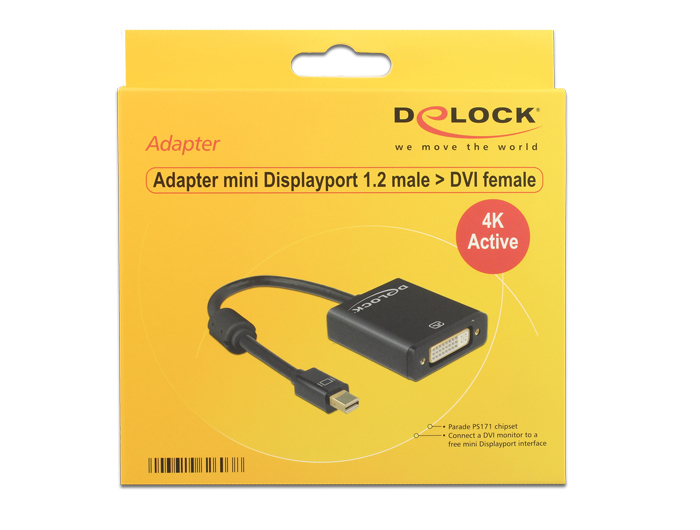 DELOCK Displayport Adapter mini DP -> DVI(24+5) 4K Aktiv