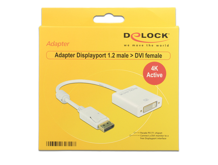 DELOCK Displayport Adapter DP -> DVI(24+5) 4K Aktiv