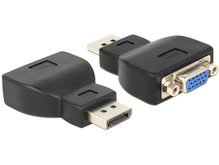 DELOCK Displayport Adapter DP -> D-Sub15 St/&shy;Bu schwarz