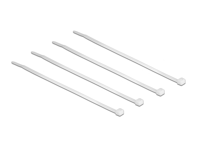 DELOCK Kabelbinder 200mm 100Stk transparent