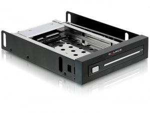 DELOCK Wechselrahmen 1x 2,5" SATA HDD in 3,5" Schacht sw