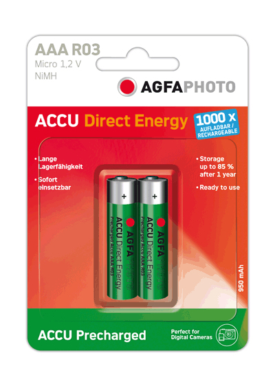 AgfaPhoto Akku Instant Energy AAA HR03  950mAh          2St.