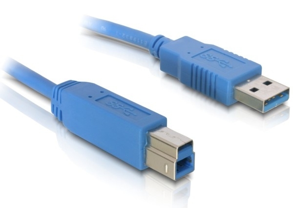 DELOCK USB3.0 Kabel A -> B St/&shy;St 1.00m blau