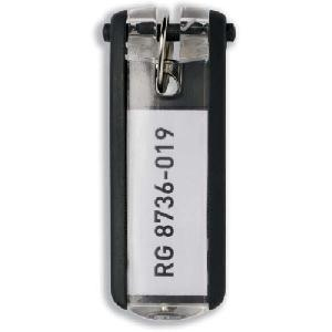 DURABLE Schlüsselanhänger Key Clip 6 Stück schwarz