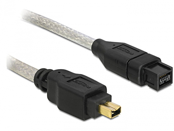 DELOCK FireWire-Kabel FW400 4Pin -> FW800 9Pin St/&shy;St 1.00m