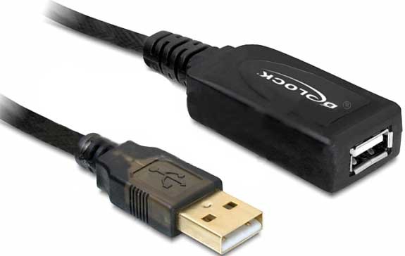DELOCK USB Verl. A -> A St/&shy;Bu 20.00m aktiv sw
