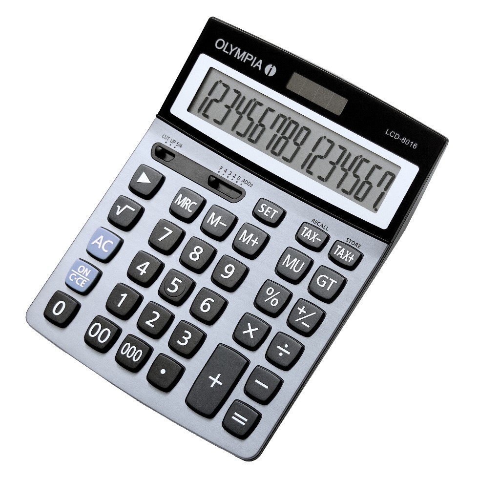 Olympia Taschenrechner LCD-6016 silber