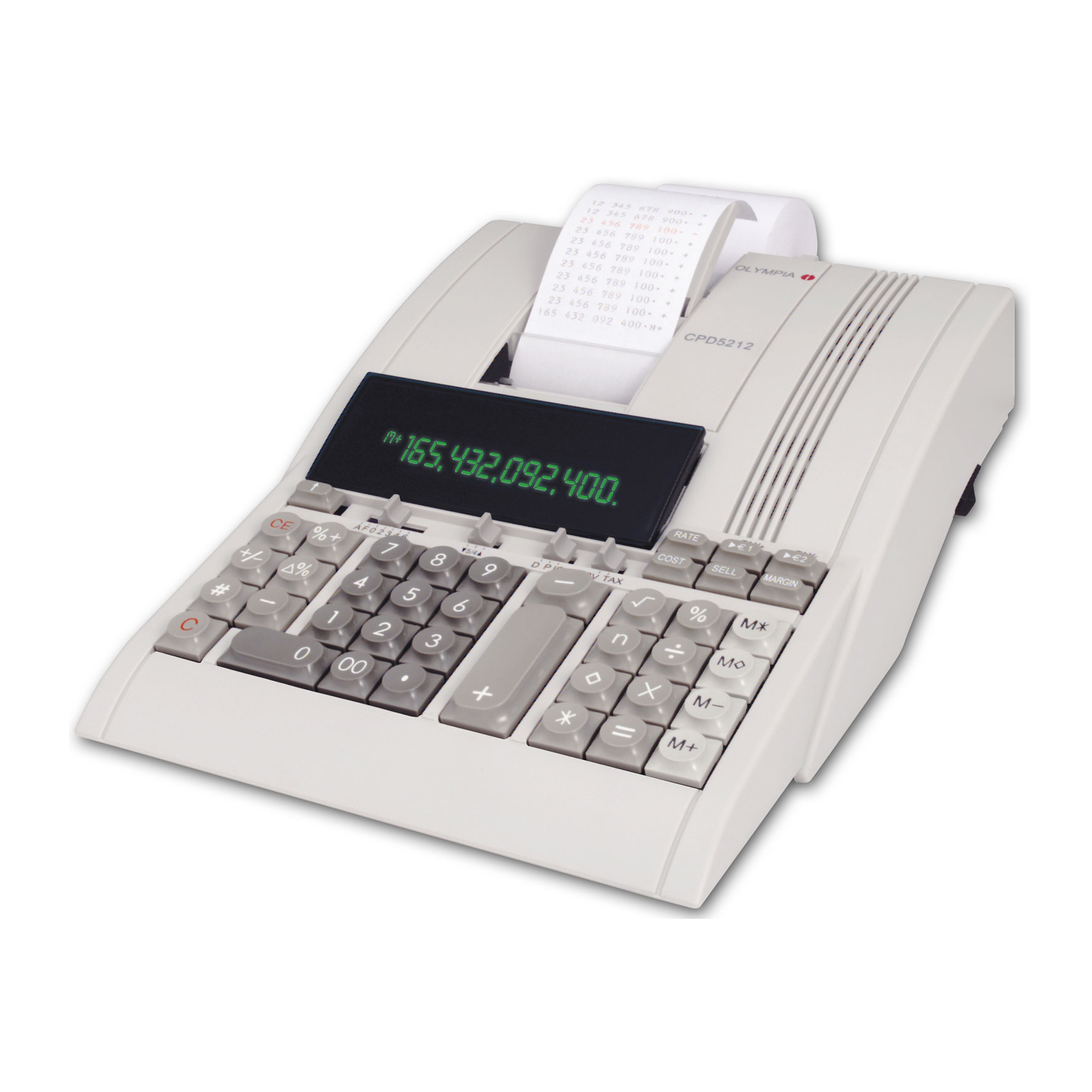 Olympia Tischrechner CPD 5212 +Drucker weiss