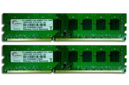DDR3  8GB PC 1333 CL9   G.Skill KIT (2x4GB) 8GBNT retail