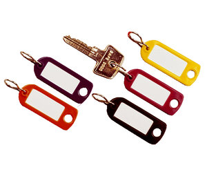 DURABLE Schlüsselanhänger Key Clip 6 Stück farbig sortiert
