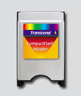 CompactFlash Card Transcend Adapter auf PCMCIA