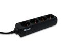 Equip Steckdosenleiste 4xSchuko->St.IEC320 C14 sw.      Pla.