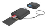 ICY BOX IB-CR204-CU3 geheugenkaartlezer USB 3.2 Gen 1 (3.1 Gen 1) Type-A/Type-C Zwart
