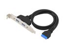 CONCEPTRONIC Slotblech 19/20-Pin->2xUSB-A3.0   Bu/Bu schwarz