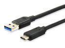Equip Kabel USB-A3.2->C Gen1 3A         St/St  0.50m schwarz