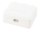 Equip Aufputzdose  2-Port Keystone ungeschirmt          weiß Polybeutel
