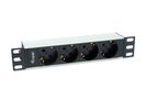 Equip 10" Steckdosenleiste 4xSchuko->St.90° si.         Alu.
