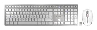 CHERRY DW 9100 SLIM toetsenbord Inclusief muis Universeel RF-draadloos + Bluetooth QWERTZ Duits Zilver
