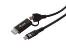 Equip Adapter USB-C->USB-C+HDMI  PD100W  4K/ 60Hz 2.00m Alu.