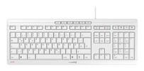 CHERRY STREAM Tastatur Wired DE 1.80m weiß/grau