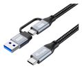 Equip Kabel USB-C3.2->C/A Gen2x2 PD100W St/St  1.00m schwarz