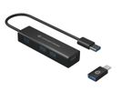 CONCEPTRONIC 4-Port Hub USB-A3.0/-C Adap.->4xA3.0 o.Netz. sw