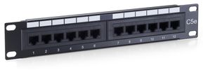 Equip 10" Patchpanel 12xRJ45 Cat5e UTP 1U     100MHz RAL9005