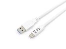 Equip Kabel USB-A3.2->C Gen1 3A         St/St  1.00m    weiß