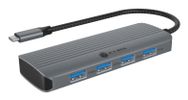 ICY BOX IB-DK4022a-CPD Bedraad USB 3.2 Gen 1 (3.1 Gen 1) Type-C Aluminium, Zilver