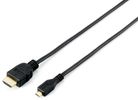 Equip HDMI->Micr.HDMI           4K/30Hz St/St  1.00m schwarz Polybeutel