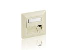 Equip Frontplatte 3xKeystone Jack 45° Fireproof      RAL9010 Polybeutel