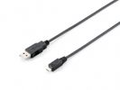 Equip Kabel USB-A2.0->Micro-B           St/St  1.80m schwarz Polybeutel