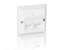 Equip Frontplatte 2xKeystone Jack 45° Universal      RAL9010
