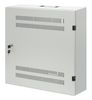 Intellinet Low-profile 19" wandkast met 4U horizontale en 2U verticale rails, slanke ruimtebesparende behuizing met slechts 170 mm diepte, ideaal voor AV/multimedia/surveillance, gemonteerd, grijs RAL 7035